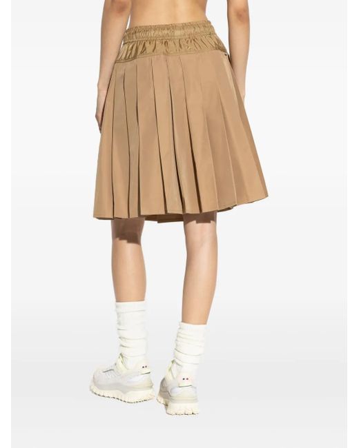 Moncler Natural Plisseerock mit Kordelzug