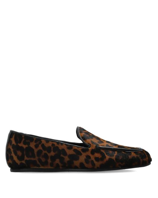 Stuart Weitzman Lee レオパード ローファー Black