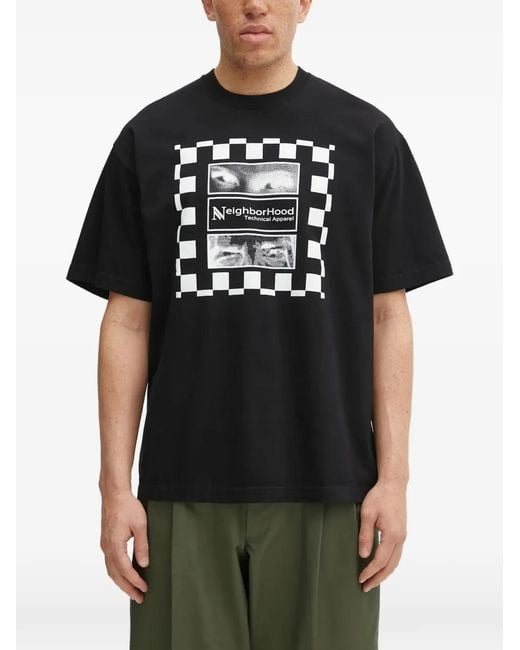 Neighborhood Black Graphic-Print T-Shirt for men