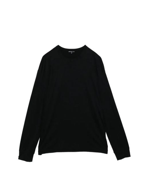 James Perse Black T-Shirt En Jersey À Manches Longues for men