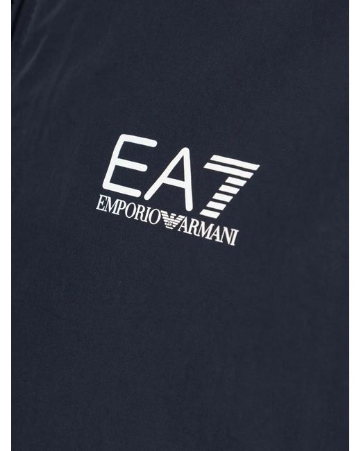 Chaqueta A Rayas Con Cremallera EA7 de hombre de color Blue