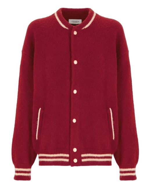 Laneus Red Knitted Bomber