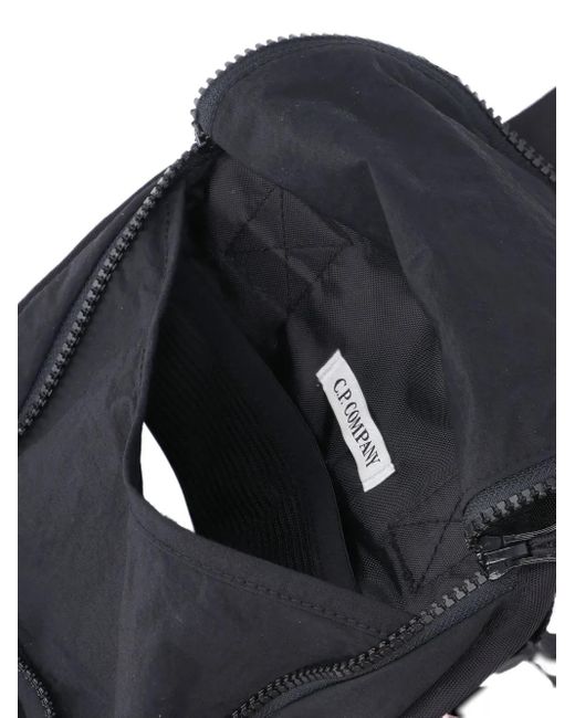 C P Company Black Paper Touch Shoulder Bag for men