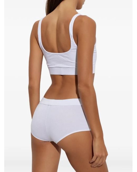 DSquared² White Logo Bralette