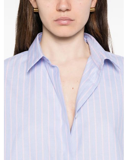 24 BLOOMING White Striped Shirt