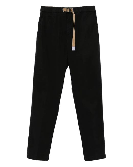 White Sand Black Greg Drawstring-Waist Trousers for men
