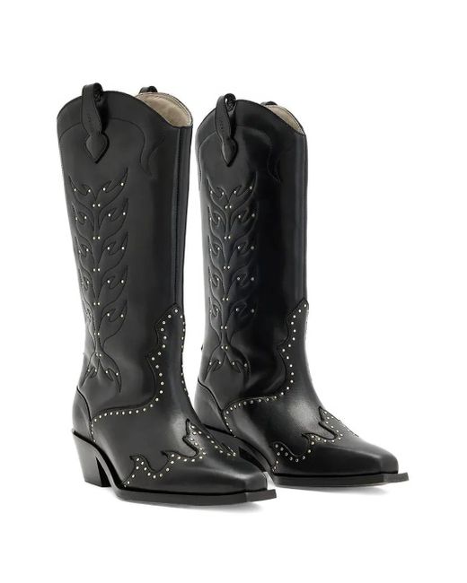 AllSaints Black Bottines À Détails De Clous
