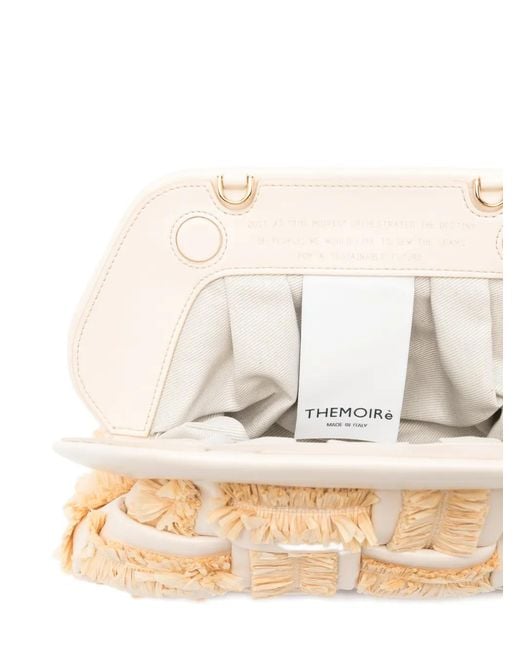 THEMOIRÈ Natural Medium Bios Fringed Clutch Bag