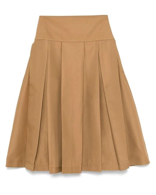 Abadia Natural Layan Midi Skirt