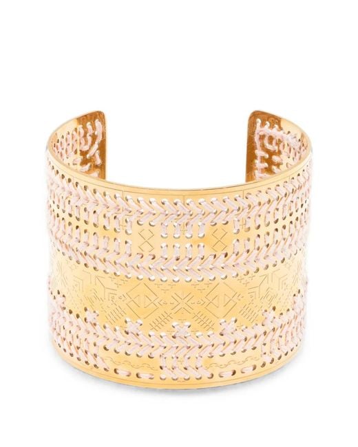 L'EIGHT STUDIO Natural Engraved Woven Cuff Bracelet