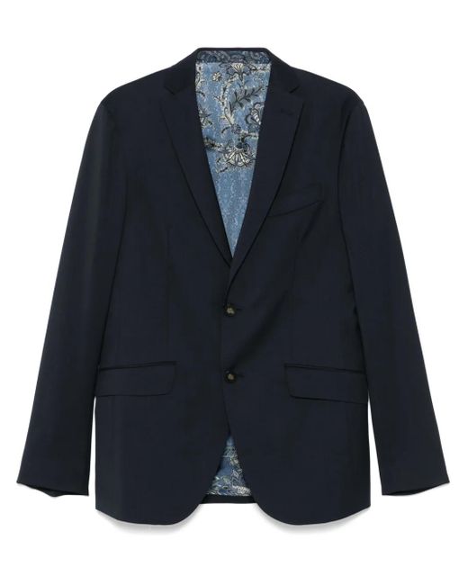 Etro Blue Wool Blazer for men