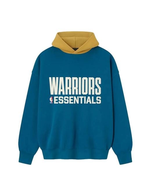 Fear Of God Blue Hoodie X Nba Golden State Warriors À Colour Block for men