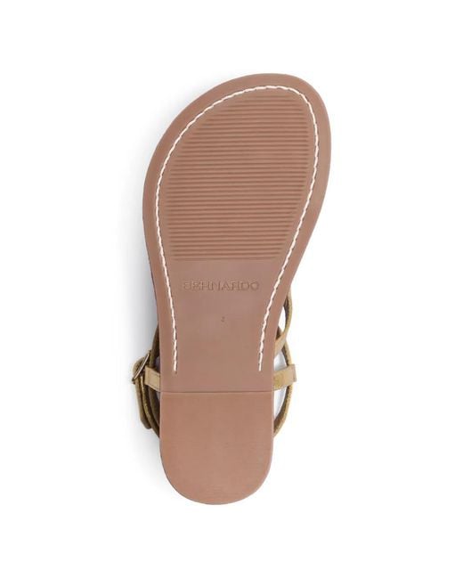 Bernardo Natural Mallorie Strappy Ankle-Buckle Sandals