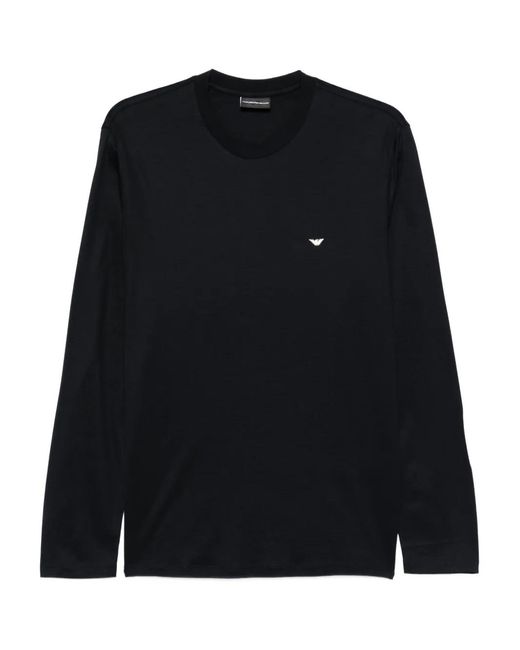 Emporio Armani Black Cotton Blend T-Shirt for men