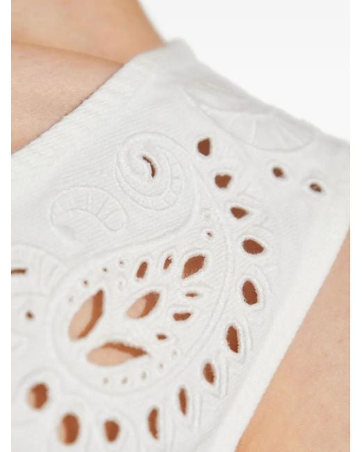 Rag & Bone White Embroidered Mini Dress
