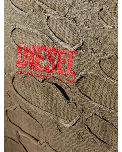 DIESEL Green Sweatshirt T-Crane-Ls-Hood for men