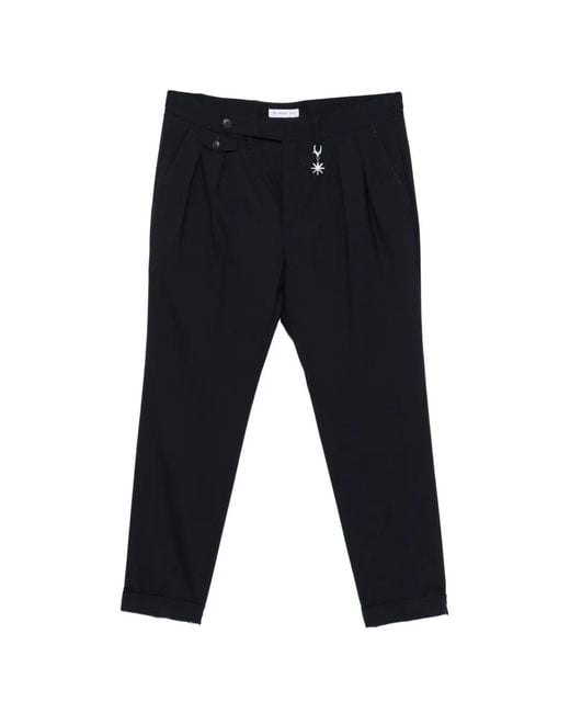 Manuel Ritz Blue Double-Pleat Charm Trousers for men