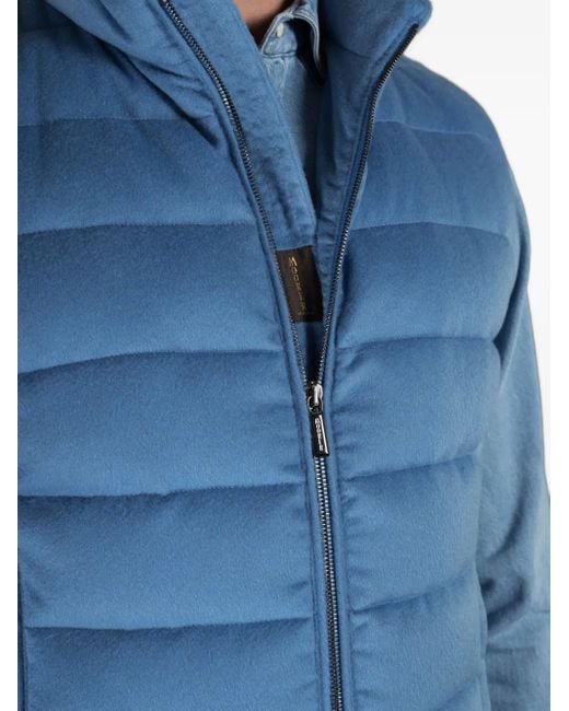 Moorer Blue Oliver Quilted Zip-Up Gilet for men