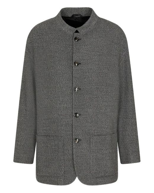 Giorgio Armani Gray Long-Sleeve Blazer for men