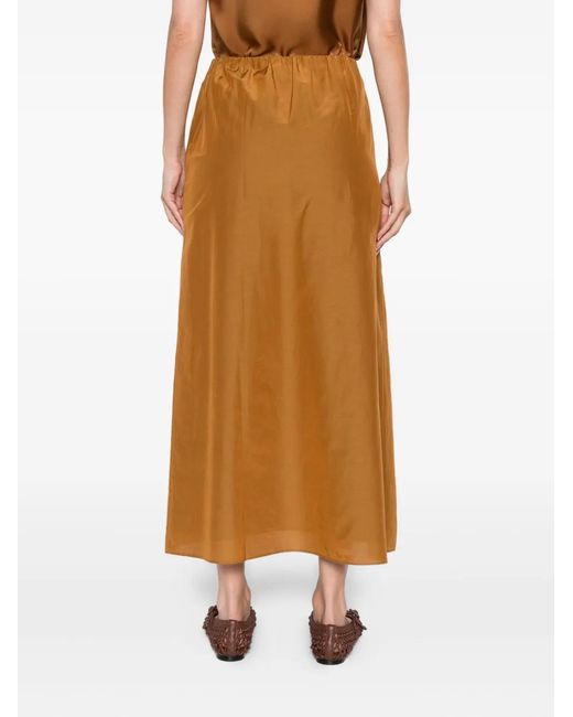 Loulou de Saison Brown Carmen Split-Front Midi Skirt