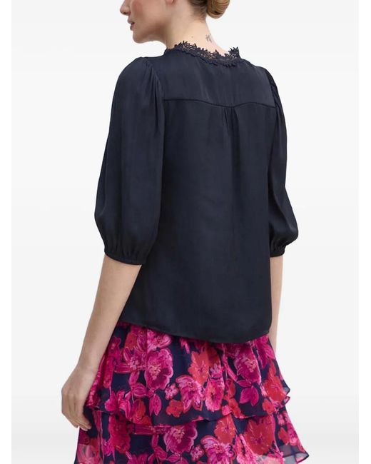 Morgan Blue V-Neck Blouse