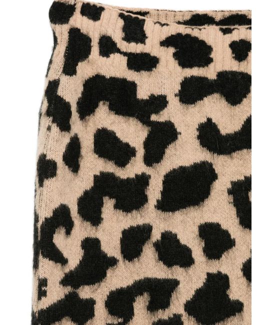 Akep Black Patterned Mini Skirt