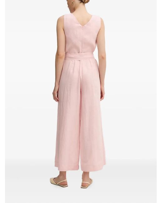 Benetton Pink Tie-Waist Jumpsuit