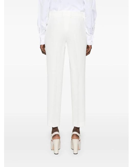 Ermanno Scervino White Tailored Straight-Leg Pants With Appeal