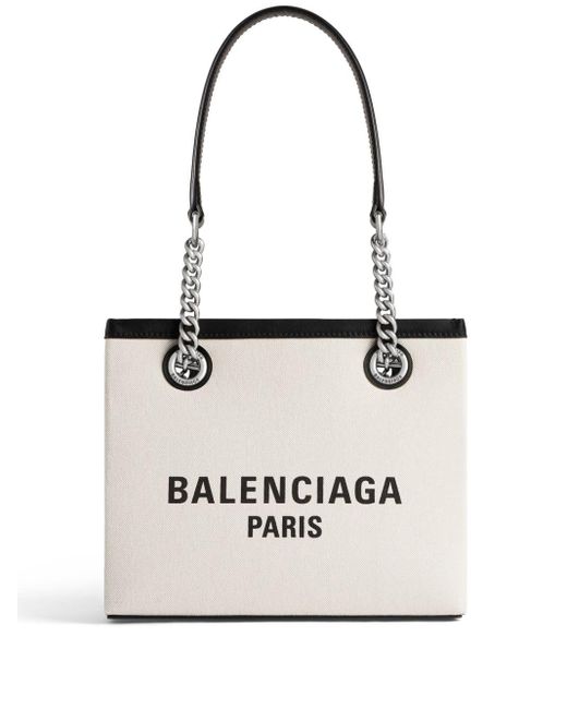 Petit sac cabas Duty Free Balenciaga en coloris White