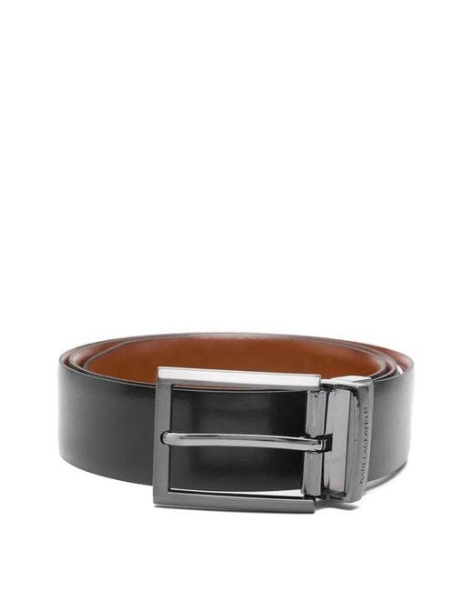 Karl Lagerfeld Gray Reversible Leather Belt for men
