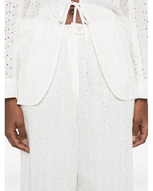 Forte_forte White Dot Trousers