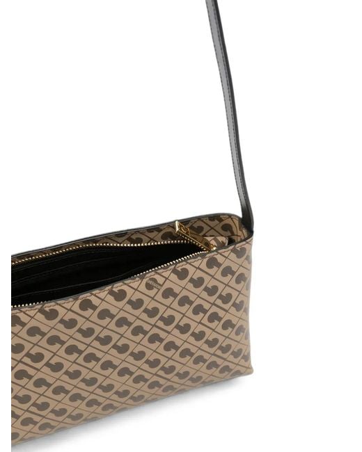 Gherardini White Monogram-Print Shoulder Bag