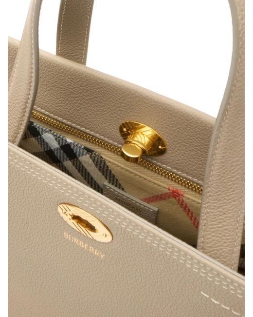 Burberry Shopper Met Draaislot in het Natural