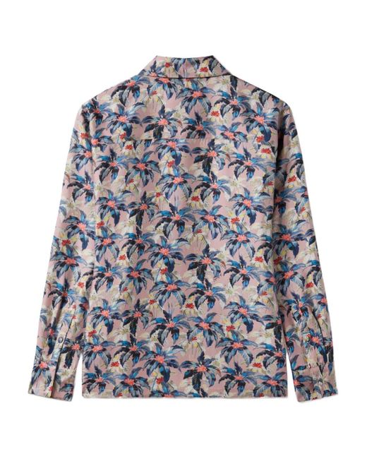 LaDoubleJ Purple Floral-Print Shirt