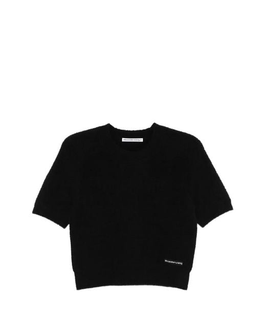 Alexander Wang Black Short Sleeve Top