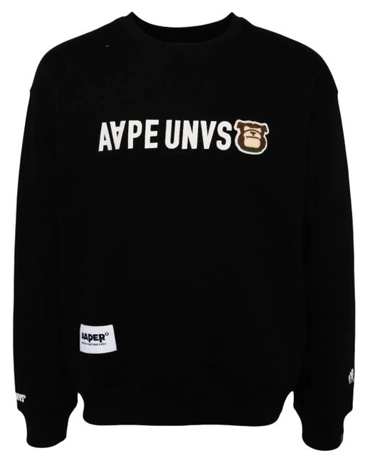 Aape By A Bathing Ape Black Logo Sweatshirt for men