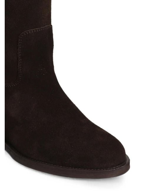 Via Roma 15 Black Inner-Wedge-Heel Knee-High Boots