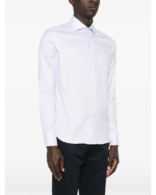 Canali White Buttoned Shirt for men