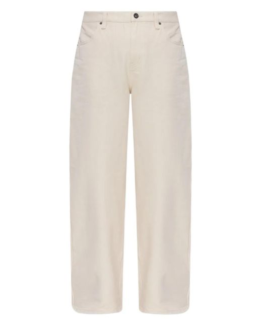 Self-Portrait Jeans Met Toelopende Pijpen in het White