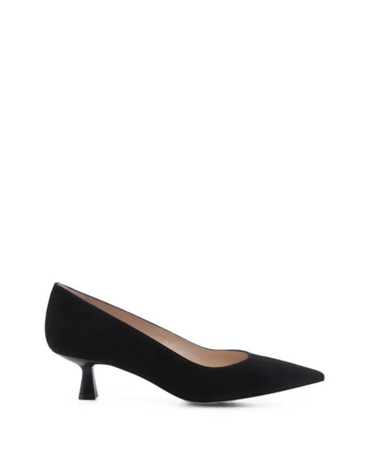 Stuart Weitzman Black Stuart Sculpt Suede Pumps