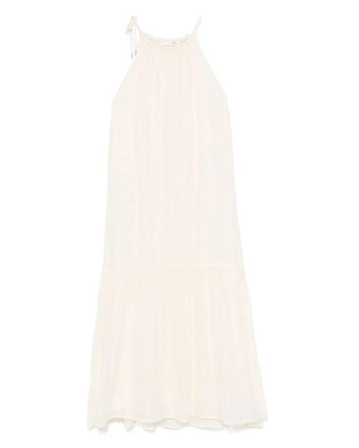 Liu Jo White Textured Maxi Dress