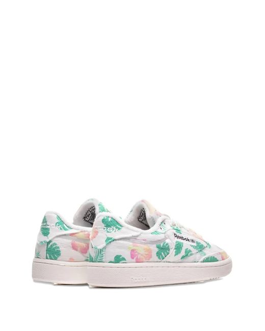 Reebok Blue Club C 85 Floral-Print Trainers