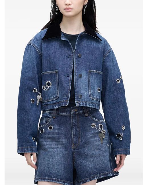 Marc Jacobs Blue Grommet Utility Jacket