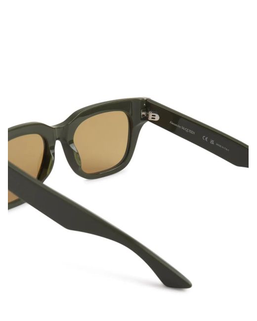 McQueen Natural Punk Rivet Square-Frame Sunglasses