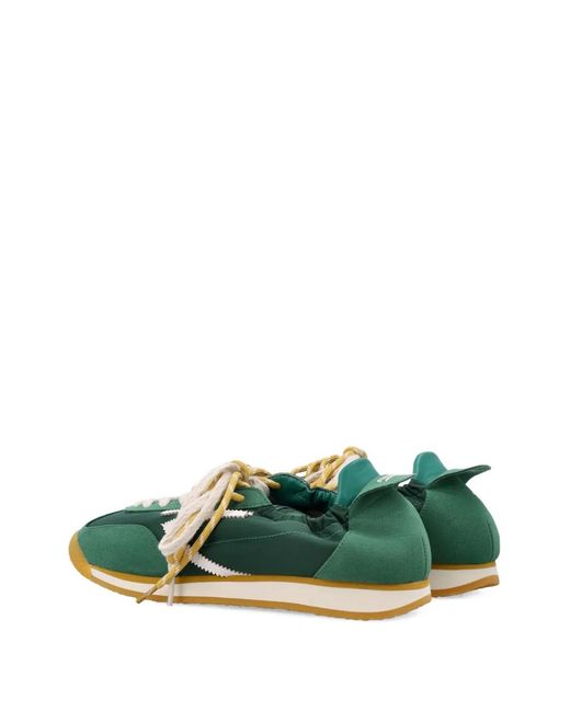 PURAAI Green Panther Appliquéd Sneakers