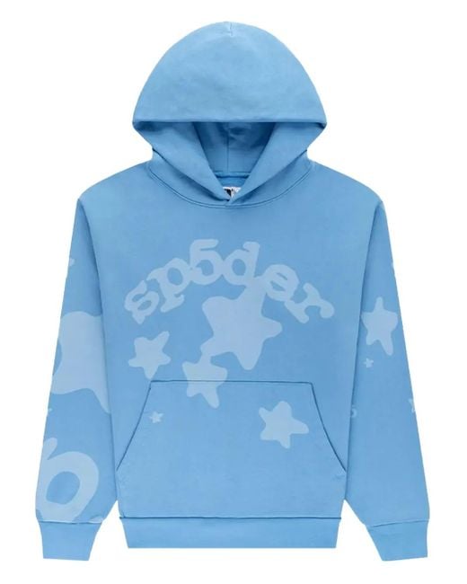 Sp5der Blue Beluga V2 "Dusty" Hoodie for men
