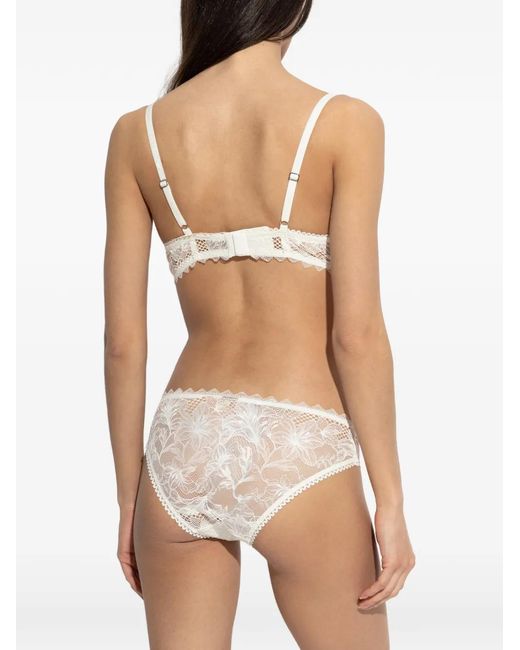 Emporio Armani White Floral Lace Bra