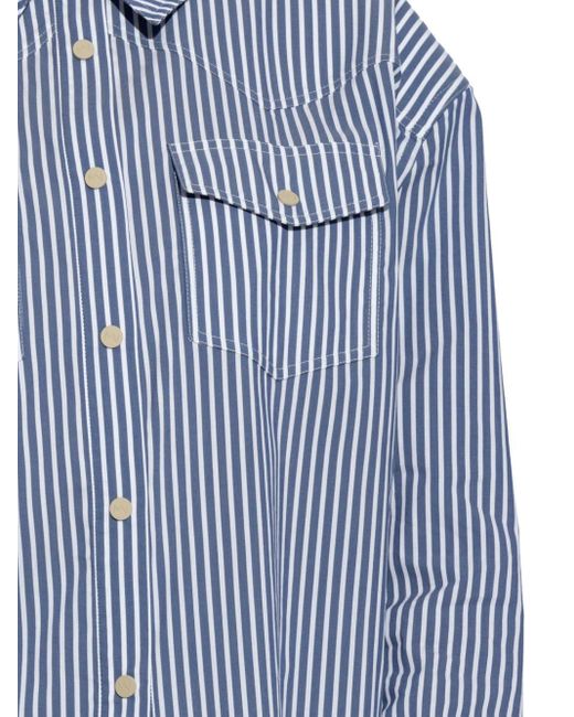 The Mannei Blue Denis Striped Shirt