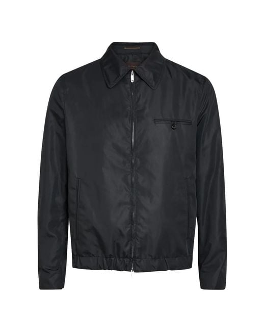 Slowear Black Zip-Fastening Bomber Jacket for men
