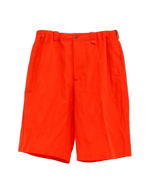 Willy Chavarria Red Toluca Elasticated-Waistband Shorts for men